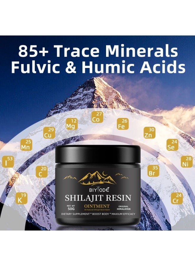 BIYODE Formula Upgraded: Himalayan Power Resin | 50g Potent Balm | For Peak Performance Men | Supports Metabolism, Cognitive Function, Rejuvenation & Immunity | 100% Natural Dietary Supplement for Energy & Endurance - Image 1